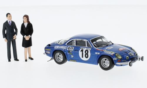 Winners Series with figurines - Alpine Renault 1800 S No.18 Rally Monte Carlo 1973 Andruet/Petit - 1:43
